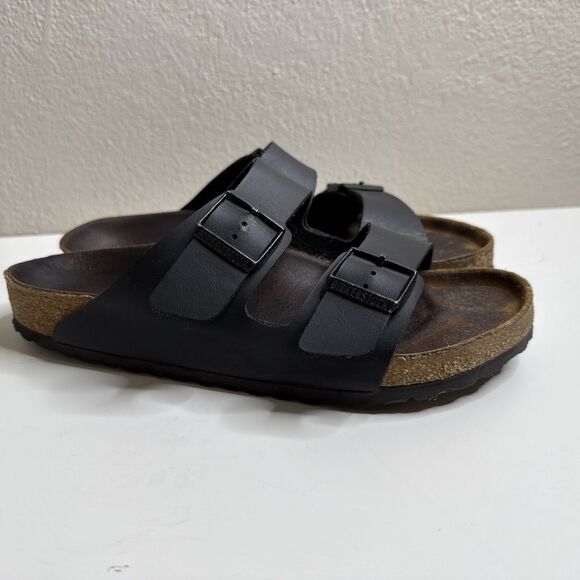 Birkenstock Arizona Leather Sandals Matte Black US Men's 9 Women's 11 EU 42 - Picture 3 of 15